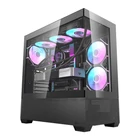 Kép 1/5 - Darkflash DS900 AIR számítógépház (fekete) + 6 ARGB ventilátorok