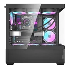 Kép 2/5 - Darkflash DS900 AIR számítógépház (fekete) + 6 ARGB ventilátorok