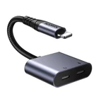 Kép 2/7 - 2-in-1 Audio adapter Joyroom SY-L02 Lightning to Double Lightning (black)