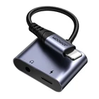 Kép 3/7 - 2-in-1 Audio adapter Joyroom SY-L01 Lightning to 3.5mm + Lightning (black)