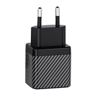 Kép 1/3 - Wall charger INVZI GaN 2x USB-C, 45W, EU (black)
