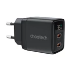 Kép 1/2 - GAN USB-C-USB-C PD35W Choetech PD6051 töltő (fekete)