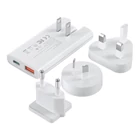 Kép 1/3 - Choetech PD6011 PD65W GaN vékony USB-A+C mini utazási töltő (fehér)