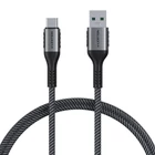 Kép 1/3 - Kabel szybko ładujący USB-A 3.1 do USB-C Lention CB-ACE-6A1M, 6A, 10Gbps, 0,5m (czarny)