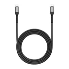 Kép 2/2 - Kabel szybko ładujący USB-C do USB-C Lention CB-CCT 60W, 5A/20V, 480Mbps, 2m (czarny)