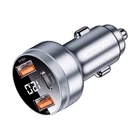 Kép 2/3 - Car Charger 2xUSB-A+USB-C 80W Essager LED (grey)