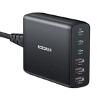 Kép 1/2 - Ładowarka sieciowa Rocoren 3x USB-C, 3x USB, GaN, 100W (czarna)
