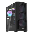 Kép 1/8 - Darkflash DF2100 számítógépház + 4 ARGB ventilátor (fekete)