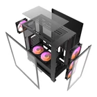 Kép 9/10 - Darkflash DRX70 Glass számítógépház + 4 RGB ventilátor (fekete)