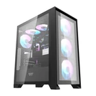 Kép 1/10 - Darkflash DRX70 Glass számítógépház + 4 RGB ventilátor (fekete)