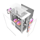 Kép 10/12 - Darkflash DRX70 GLASS számítógépház + 4 RGB ventilátor (fehér)