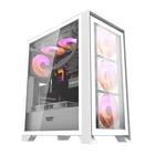 Kép 1/12 - Darkflash DRX70 GLASS számítógépház + 4 RGB ventilátor (fehér)