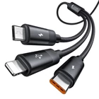 Kép 2/5 - 3in1 USB to USB-C / Lightning / Micro USB Cable, Mcdodo CA-5790, 3.5A, 1.2m (black)