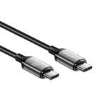 Kép 2/2 - Fast Charging cable Rocoren USB-C to USB-C Retro Series 2m 100W (grey)