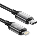 Kép 2/2 - Fast Charging cable Rocoren USB-C to Lightning Retro Series 2m (grey)