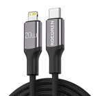 Kép 1/2 - Fast Charging cable Rocoren USB-C to Lightning Retro Series 2m (grey)