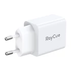 Kép 2/4 - RayCue USB-C + USB-A PD 20W EU töltő (fehér)