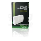 Kép 2/5 - Falon kívüli elosztódoboz, fehér ajtóval, N/PE sínnel  1×18 modul, IP40, (H×W×D=220×364×96mm)