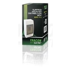 Kép 2/5 - Falon kívüli elosztódoboz, füstszínű ajtóval, N/PE sínnel  1×4 modul, IP40, (H×W×D=200×112×92mm)