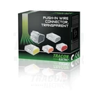 Kép 2/3 - Csavar nélküli vezetékösszekötő, átlátszó/piros  4×0,5-2,5mm2, 450VAC, max. 16A