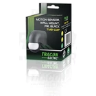 Kép 2/4 - Mozgásérzékelő, infra falra, fekete  230V, 50Hz, 180°, max. 12 m, 10s-12min, 3-2000lux, IP44