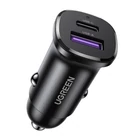 Kép 1/2 - Ugreen EC305 USB-C + USB car charger, 30W (black)