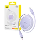 Kép 9/9 - Baseus Free2Pull Mini USB-C to USB-C 60W USB cable, 1m (purple)