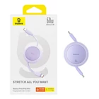Kép 6/9 - Baseus Free2Pull Mini USB-C to USB-C 60W USB cable, 1m (purple)