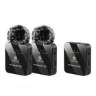 Kép 1/3 - Wireless Lavalier Microphone PULUZ 2 TX + 1 RX