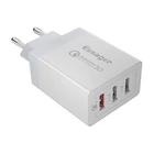 Kép 2/3 - Wall charger, Essager, ECTQC3-FBB02,  3xUSB, 30W (white)