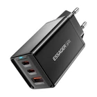 Kép 1/4 - Wall charger, Essager, ECTAC-KSB01-Z, GaN, 2xUSB-C, USB-A, 67W (black)