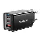 Kép 3/4 - Wall charger, Essager, ECTAC-KSB01-Z, GaN, 2xUSB-C, USB-A, 67W (black)