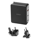 Kép 2/2 - Wall charger Aukey PA-B7O, 1xUSB-A, 2xUSB-C, 140W GaN (black)