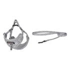 Kép 1/3 - Cat set Dogness harness and leash 1,5m (Light Grey)