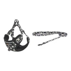 Kép 1/3 - Cat set Dogness harness and leash 1,5m (Daisy Black)