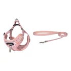 Kép 1/3 - Dogness cat leash 1,5m+harness walking set (pink)