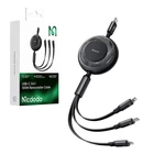 Kép 2/2 - 3in1 USB to USB-C / Lightning / Micro USB Cable, Mcdodo CA-5220, 1.2m (Black)