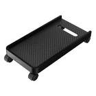 Kép 1/3 - Desktop computer stand, on wheels (black) 15 kg