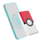 Kép 1/5 - Magnetic powerbank OTL 5000 mAh, USB-C 15W, Pokemon Pokeball with stand (red-white)