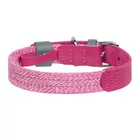 Kép 2/3 - Classic Dog collar with QR code Waudog size M pink