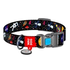 Kép 1/3 - Nylon dog collar with QR code Waudog NASA size S