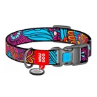 Kép 1/3 - Nylon dog collar with QR code Waudog "Summer" size S