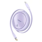 Kép 1/8 - USB Cable Baseus Free2Pull USB-C to iP 20W 1m (purple)