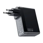 Kép 1/4 - GaN Mcdodo CH-8101 Pro universal UK/US/EU travel charger/adapter, 100W, 2xUSB-C, USB-A (black)