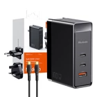 Kép 4/4 - GaN Mcdodo CH-8101 Pro universal UK/US/EU travel charger/adapter, 100W, 2xUSB-C, USB-A (black)