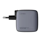 Kép 2/5 - LDNIO Q408 100W USB-A + 3x USB-C mains charger (black)