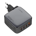 Kép 3/5 - LDNIO Q408 100W USB-A + 3x USB-C mains charger (black)