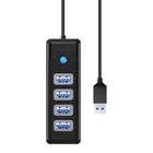 Kép 2/2 - Orico Hub USB to 4x USB 3.0, 5 Gbps, 0.15m (Black)