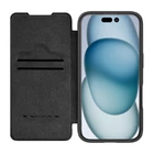 Kép 3/4 - Etui Nillkin Qin Prop Leather iPhone 16 (czarny)