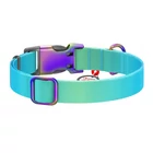 Kép 3/4 - Waudog gradient nylon dog collar with QR code, blue , size M